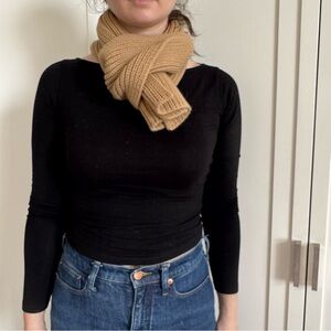 Cozy Tan Knit scarf